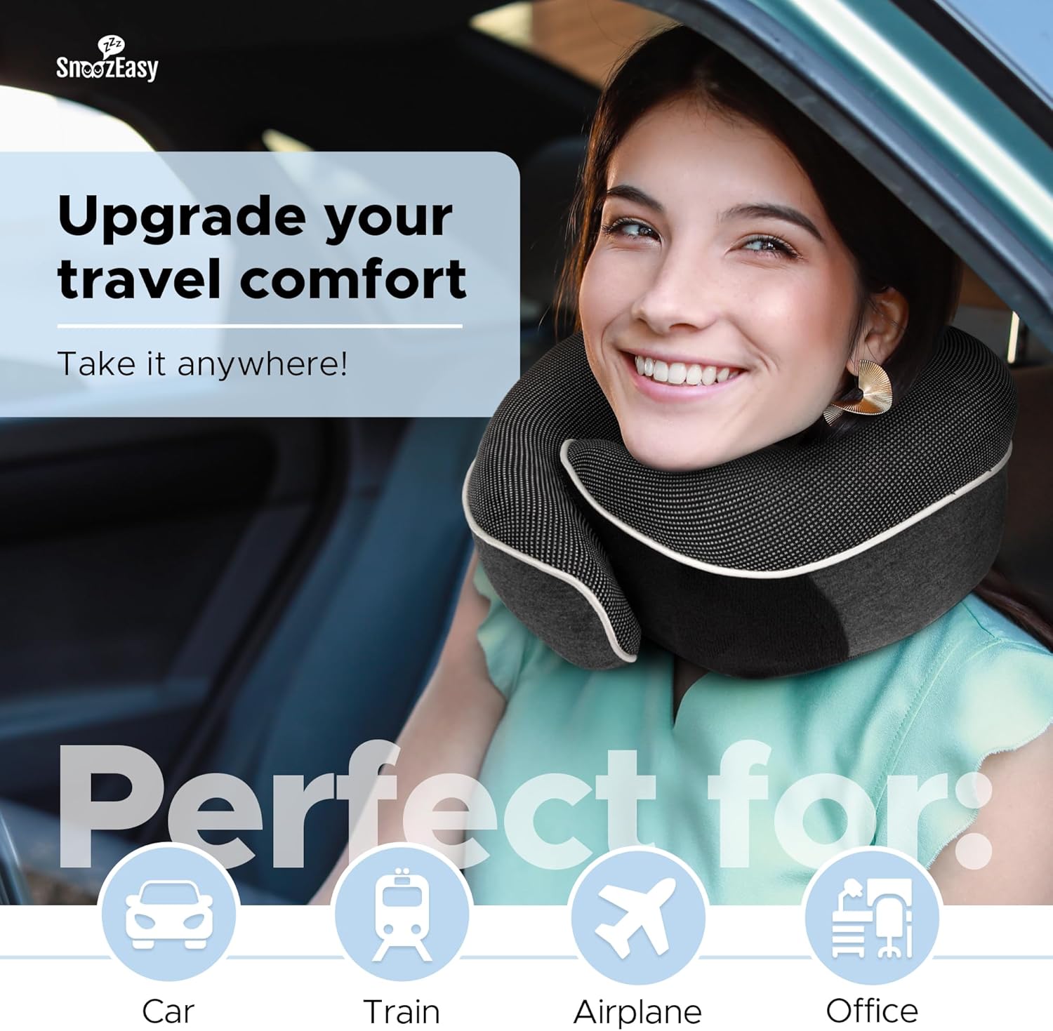 Thumbnail 5 de SnoozEasy Travel Pillow 360° memory foam travel pillow 😴