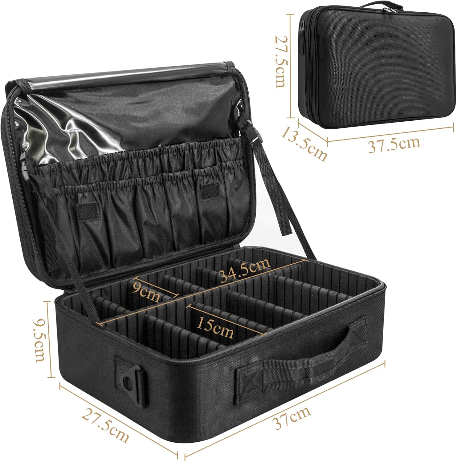 Detalle 1 de Makeup Organiser Bag Large Travel Cosmetic Case