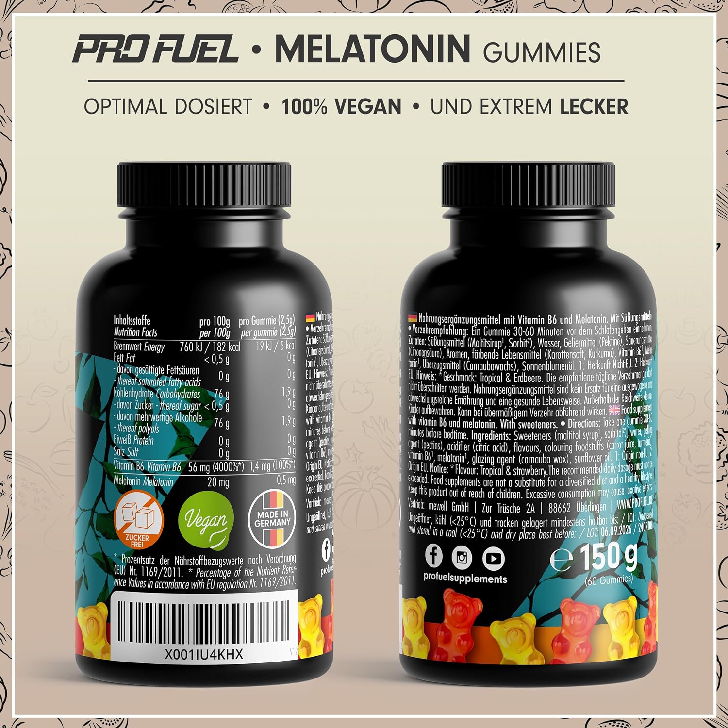 Thumbnail 5 de Melatonin Gummies 60x zuckerfrei vegan 🍬