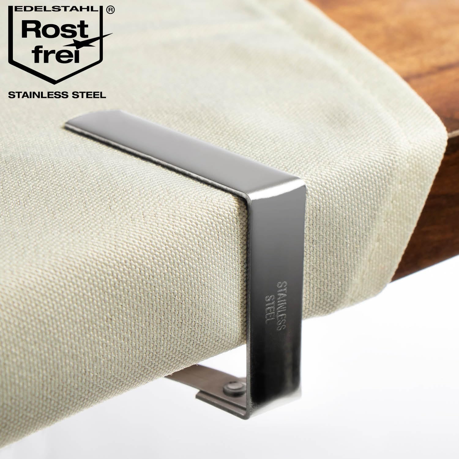 Detalle 2 de com-four® Pinces à nappe inox 8x