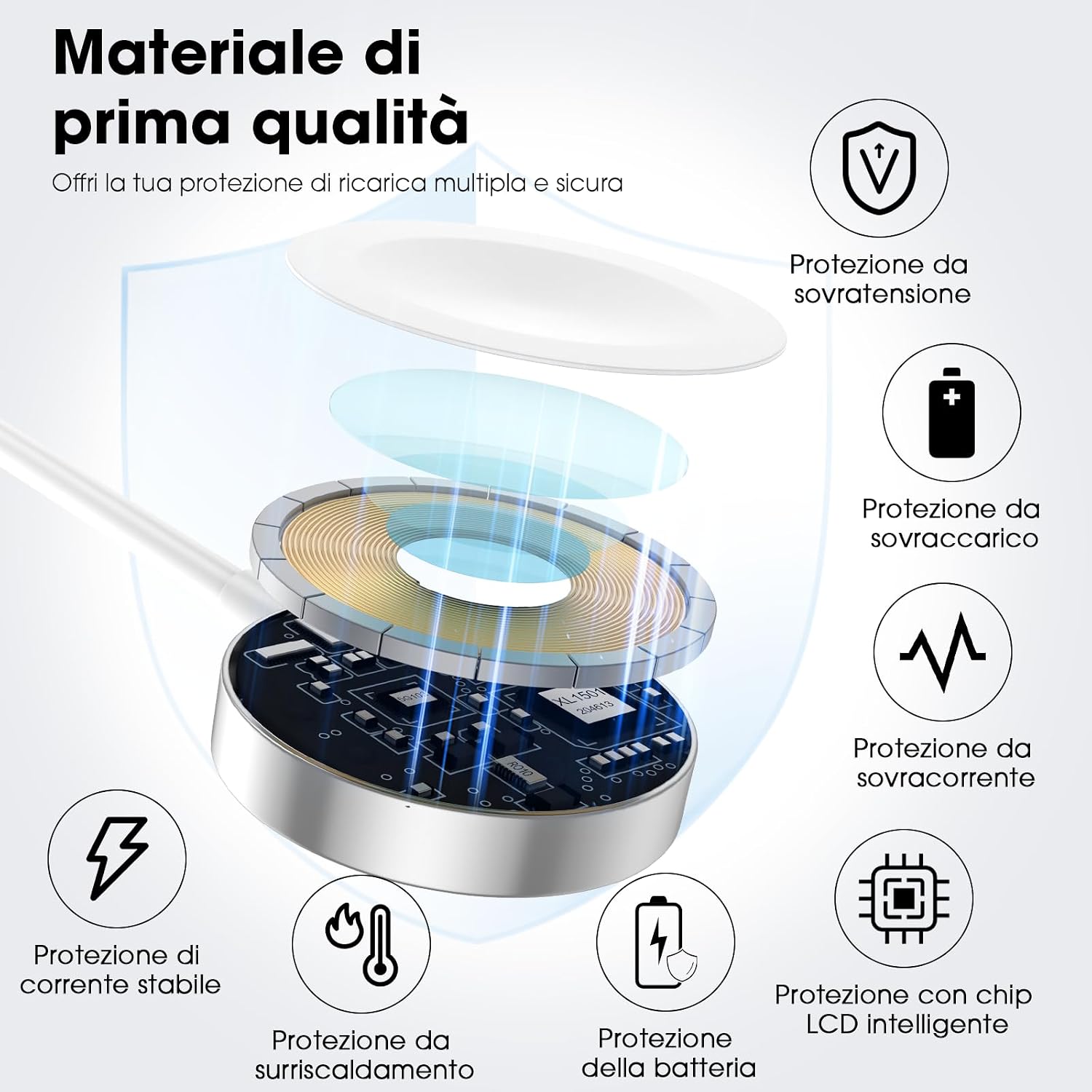 Detalle 2 de Caricatore magnetico USB-C da 1 m per Apple Watch: ricarica rapida, portatile e compatibile con Series 10/9/8/7/6/5/4, Ultra 2 e SE
