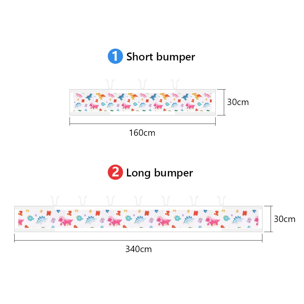 Thumbnail 1 de Aolso Bettumrandung Babybett – 2er Set Nestchen mit Kantenschutz, atmungsaktiv, abnehmbar (340 cm x 30 cm + 160 cm x 30 cm)