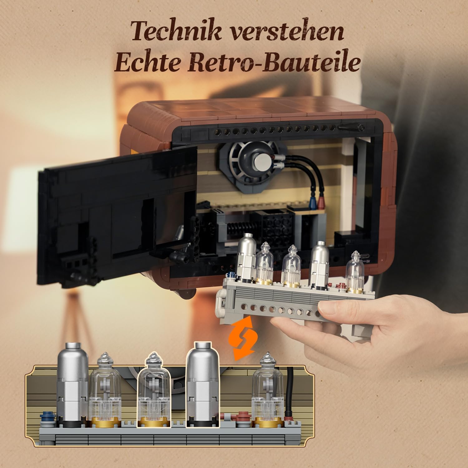Thumbnail 6 de PANTASY Vintage Radio Klemmbaustein-Set – Retro-Design trifft moderne Technik