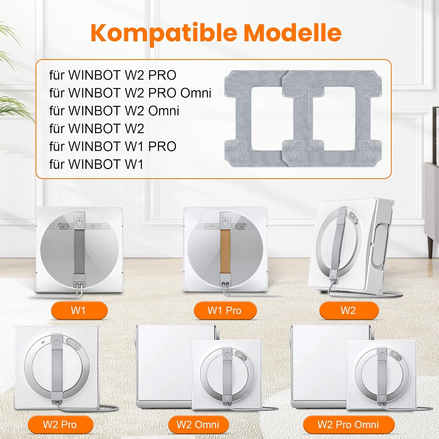 Detalle 2 de ECOVACS Winbot Reinigungspad 16er