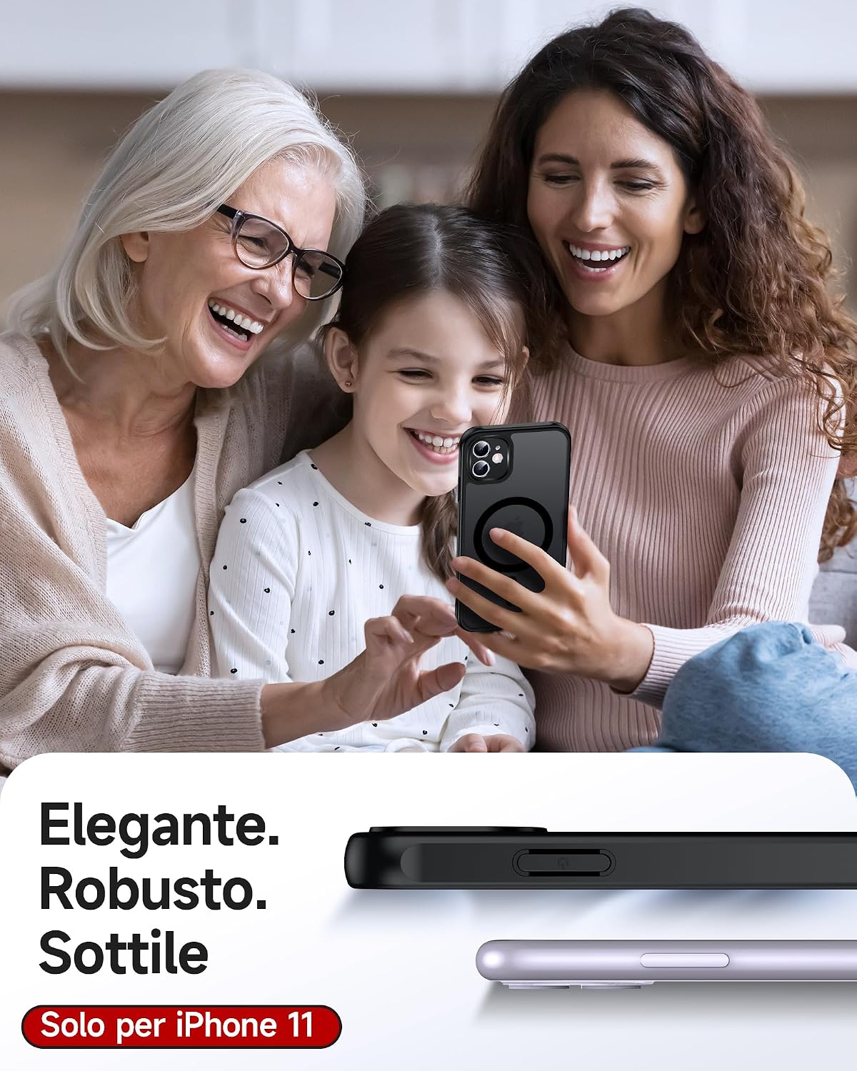 Thumbnail 6 de LeYi Cover Magnetica per iPhone 11 con Vetro Temperato – Traslucida Opaca, Anti-Impronte e Antiurto