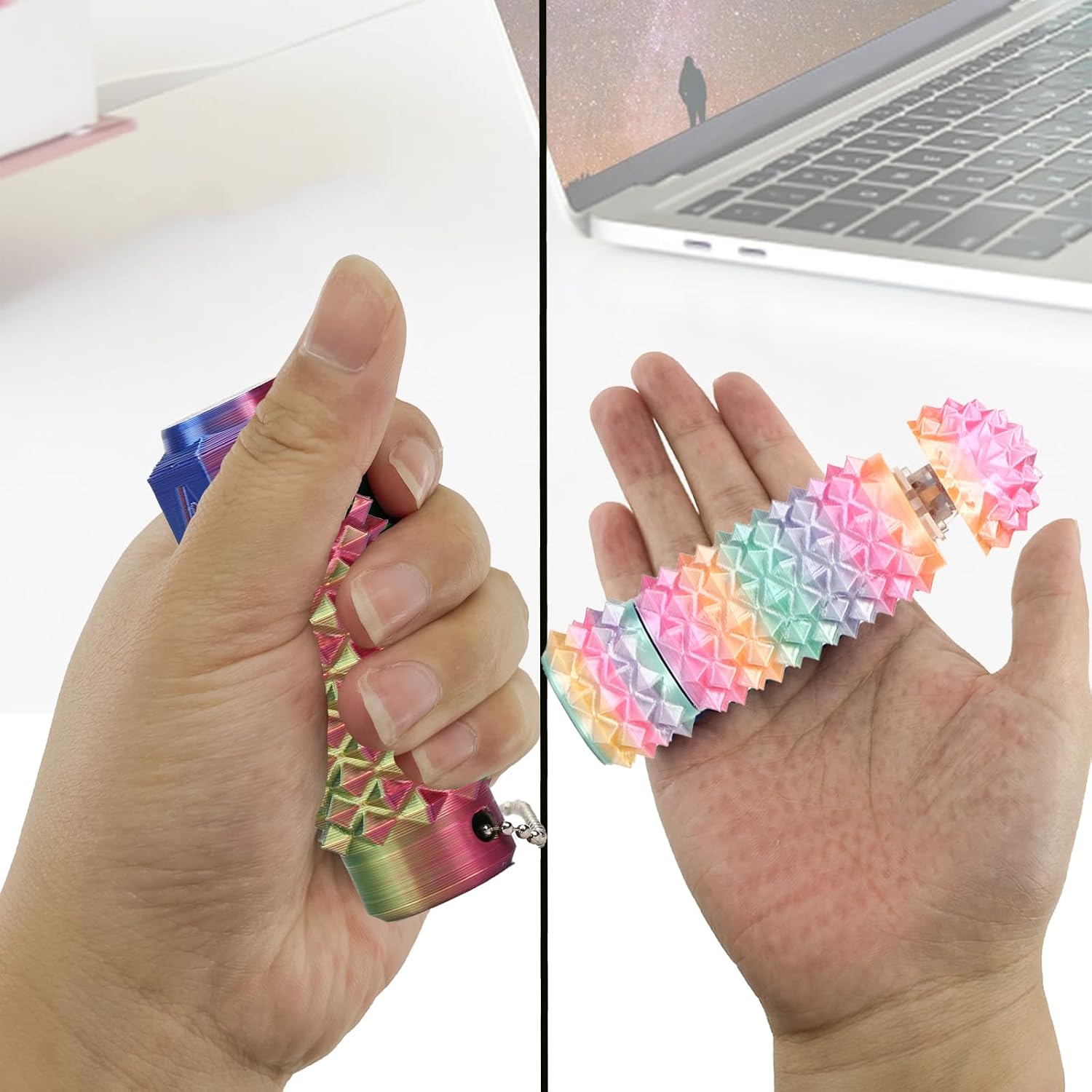 Detalle de 2Pcs Button Click, Spinners, Portable Stim Tool by Little Ouchies – 3-in-1 Anxiety Relief Fidget Pocket Toy