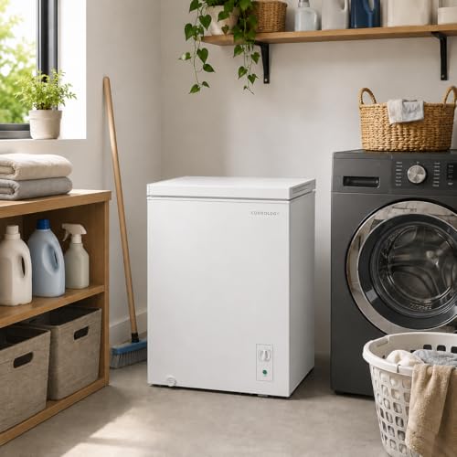 Detalle de Cookology 99L Freestanding Chest Freezer with Adjustable Feet (White)