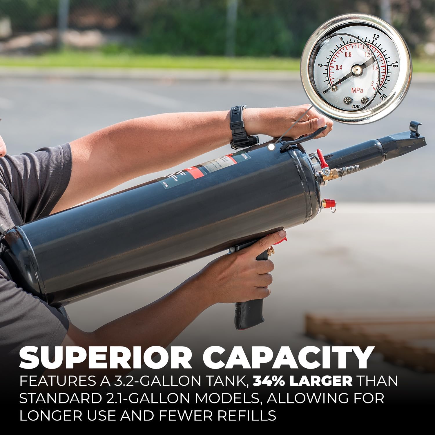 Thumbnail 2 de XtremepowerUS Tire Bead Seater — 12L/3.2 Gallon Bead Bazooka with 116 PSI Portable Air Inflator