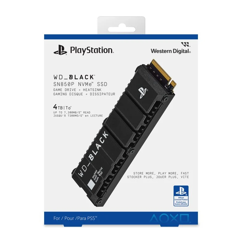 Detalle 2 de SanDisk SN850P 1TB SSD M.2: velocidades de 7300 MB/s para PS5 y PC