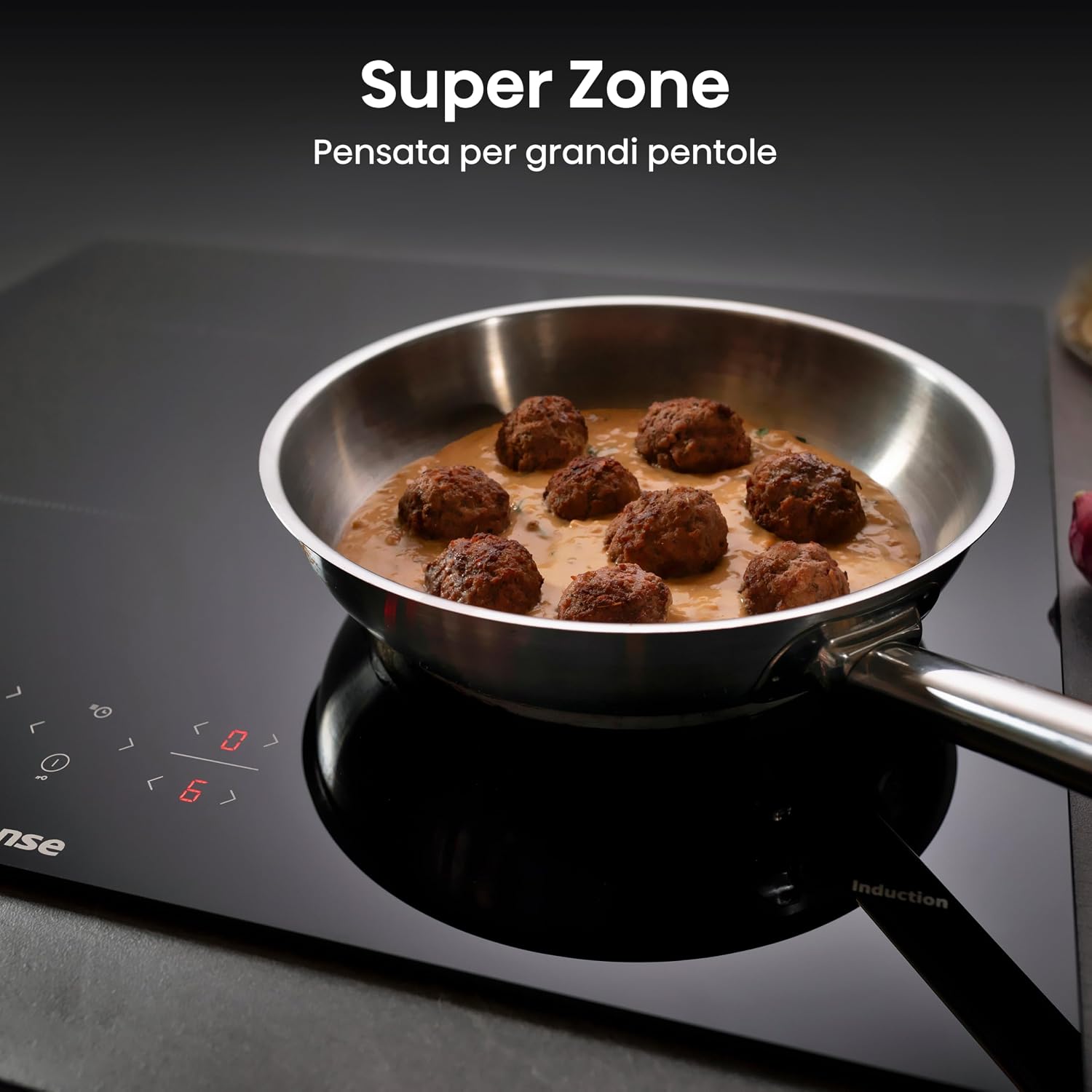 Thumbnail 6 de Hisense HI621FM: Piano Cottura a Induzione 60 cm, 4 Zone con Connect Zone e Power Boost