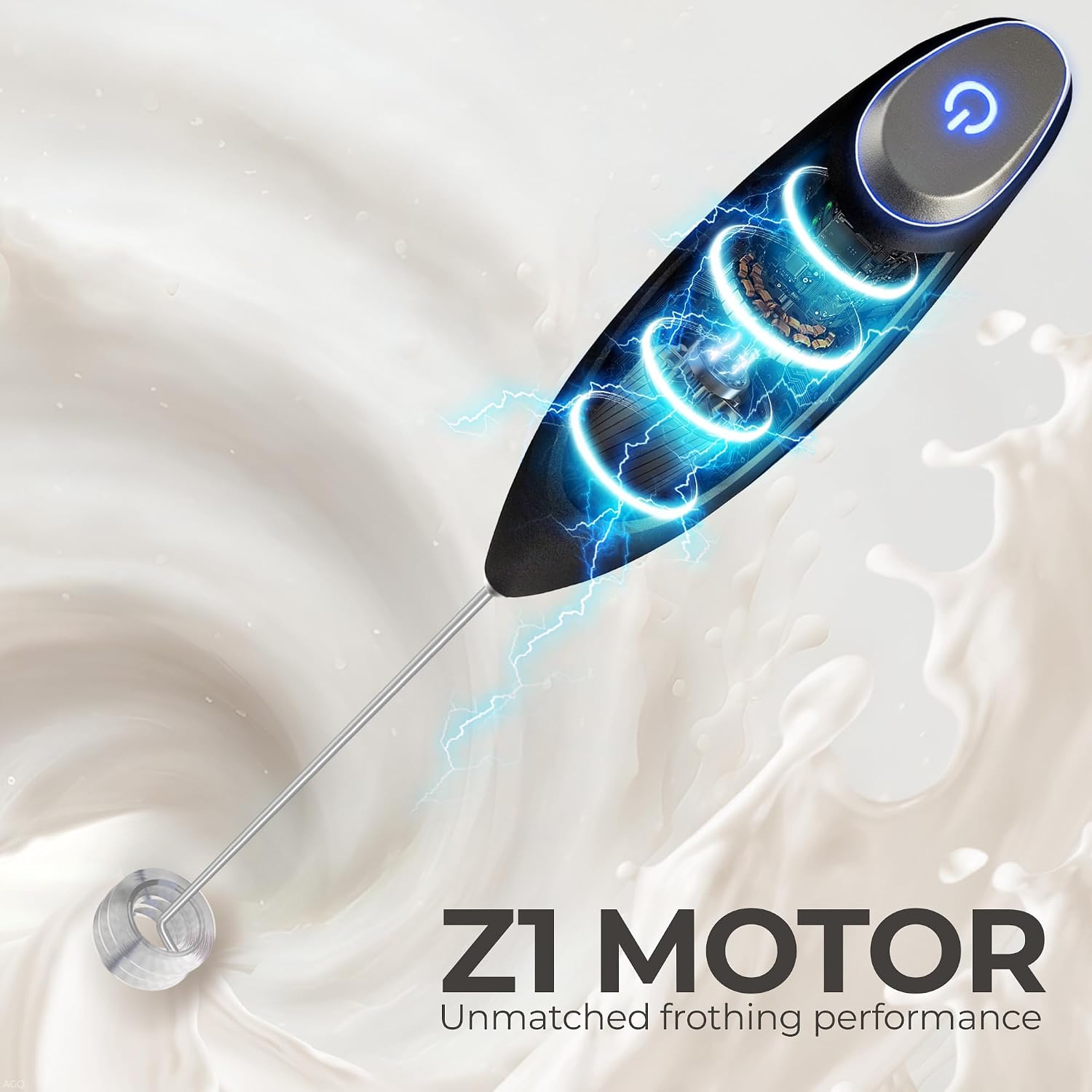 Detalle de Zulay Kitchen Tornado Milk Frother, 4 AA