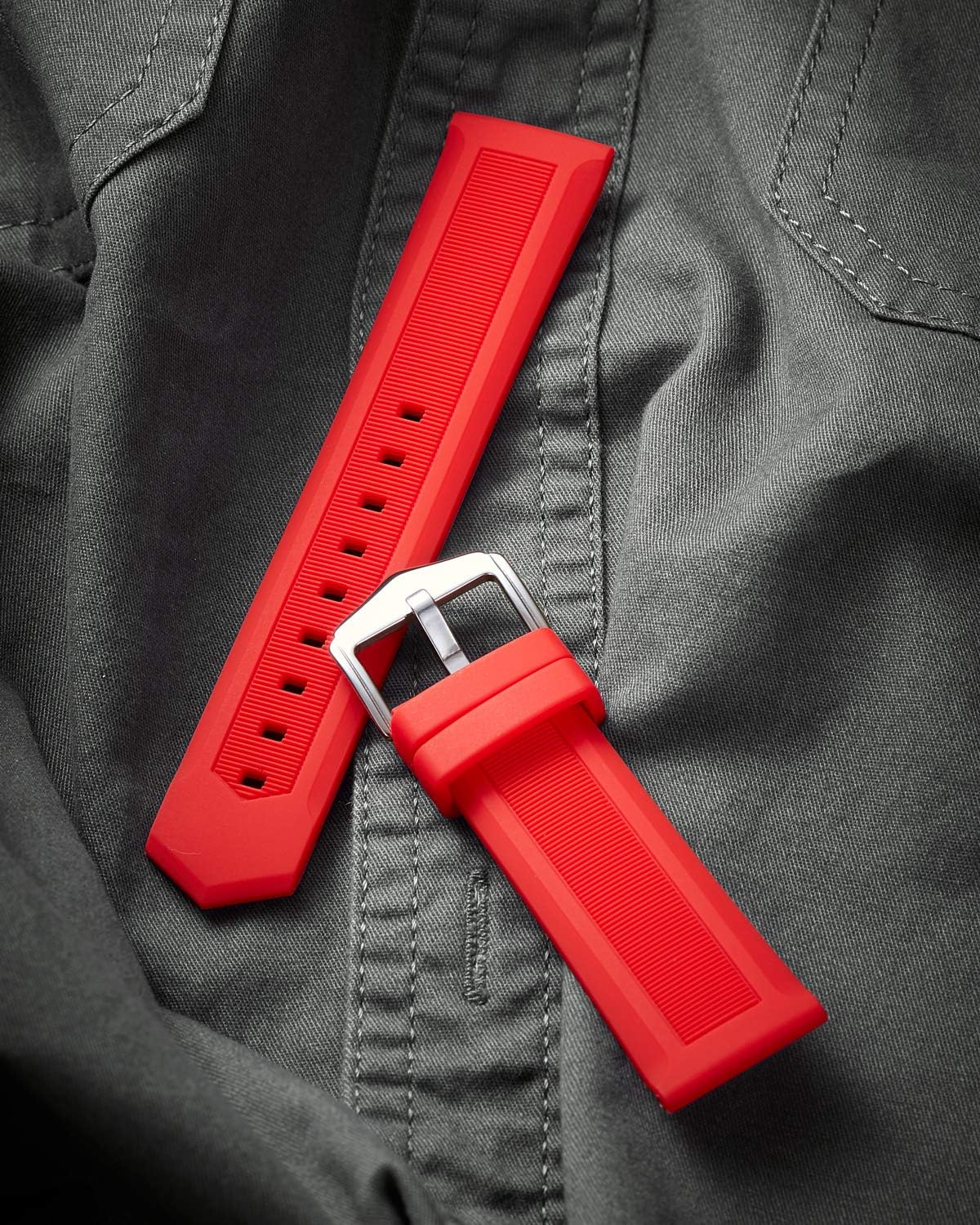 Detalle 2 de BINLUN Silikon Kautschuk Uhrenarmband 12–28 mm