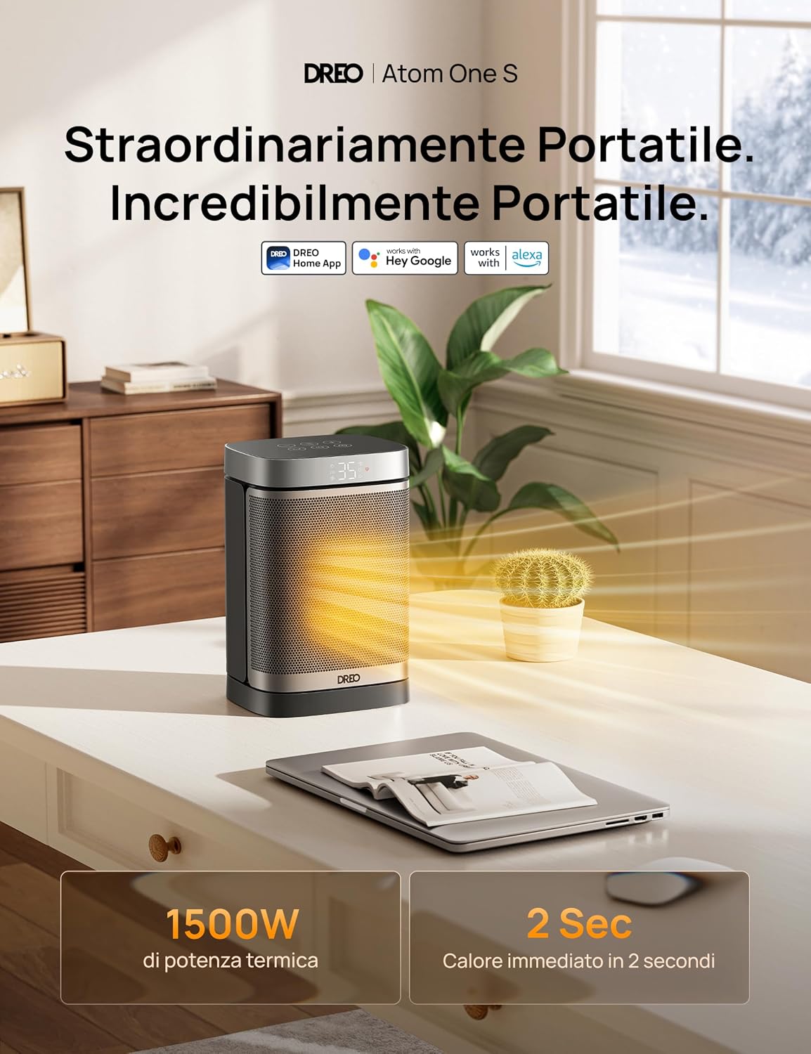 Detalle 2 de Dreo Riscaldatore intelligente per ambiente 70°