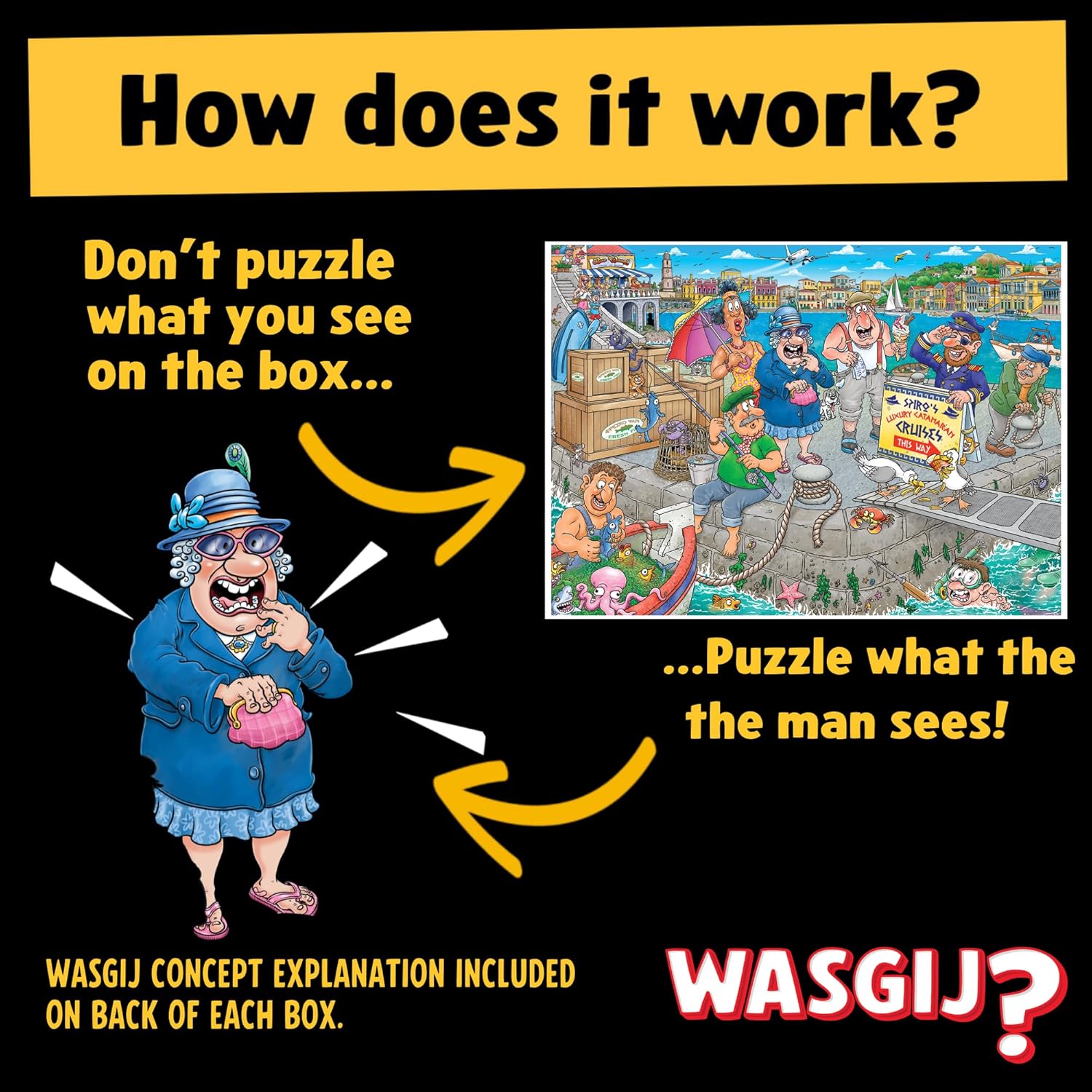 Detalle 2 de Puzzle humour Wasgij Original 47 1000 pièces