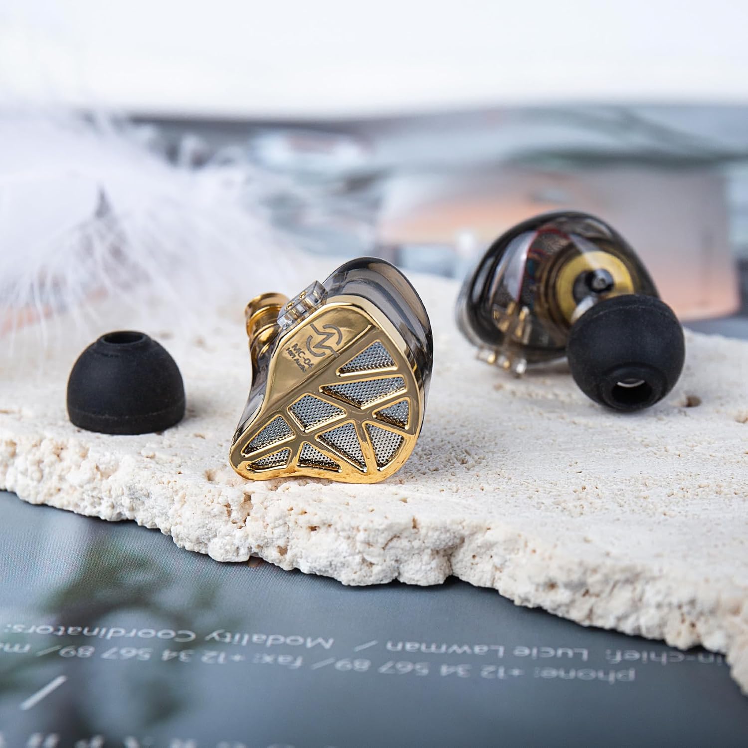 Detalle de keephifi CCZ MC04 In Ear Monitor: IEM 1DD+1BA con cavo OFC placcato argento e latenza zero per Esports