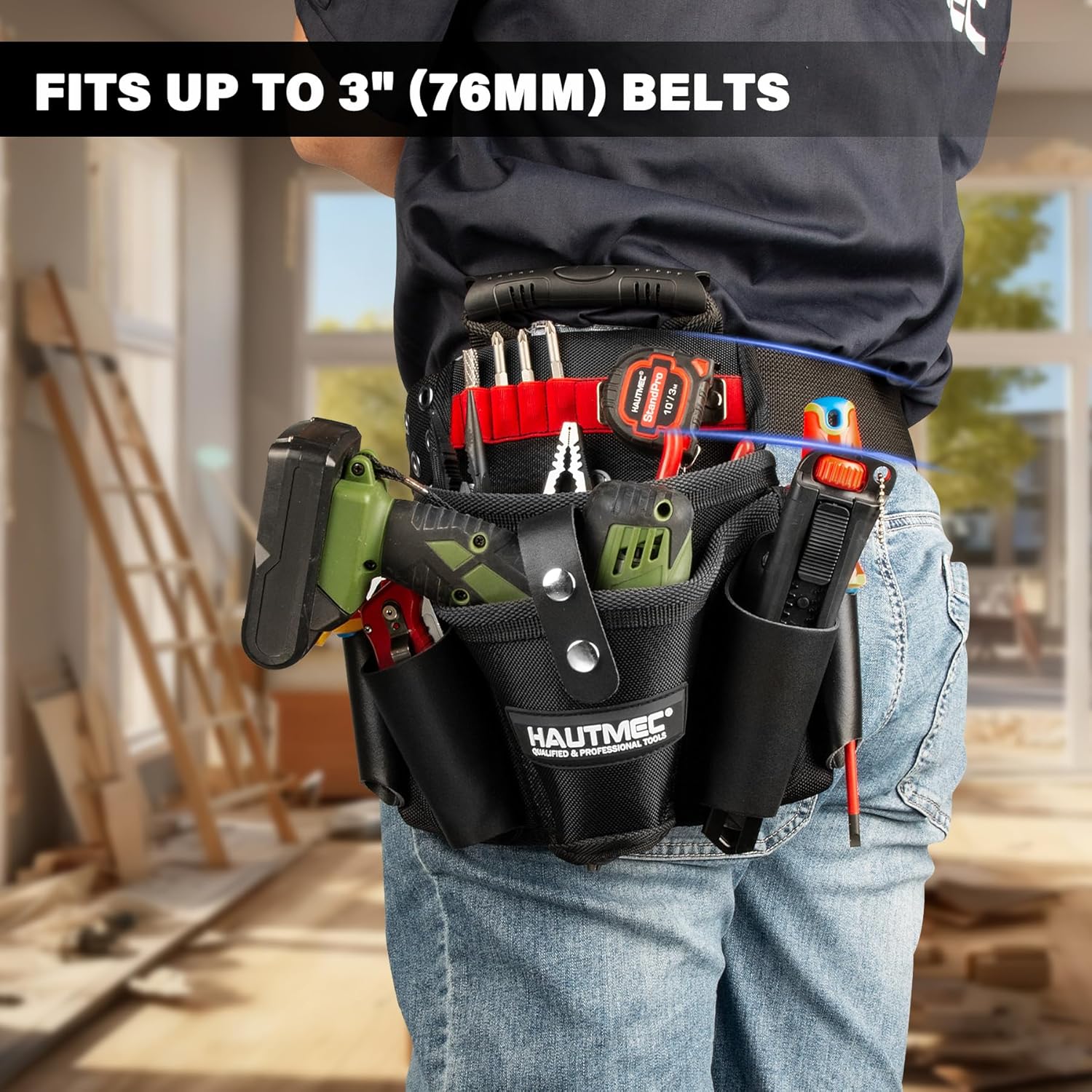 Detalle de HAUTMEC Heavy-Duty Tool Belt Pouch HT0410