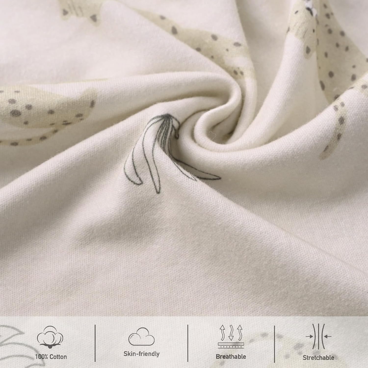 Thumbnail 3 de Soarwg Kids Pucktücher für Neugeborene (0–3 Monate), 3er-Set – atmungsaktiv, verstellbar & Baumwolle mit Jungle Jolly Design