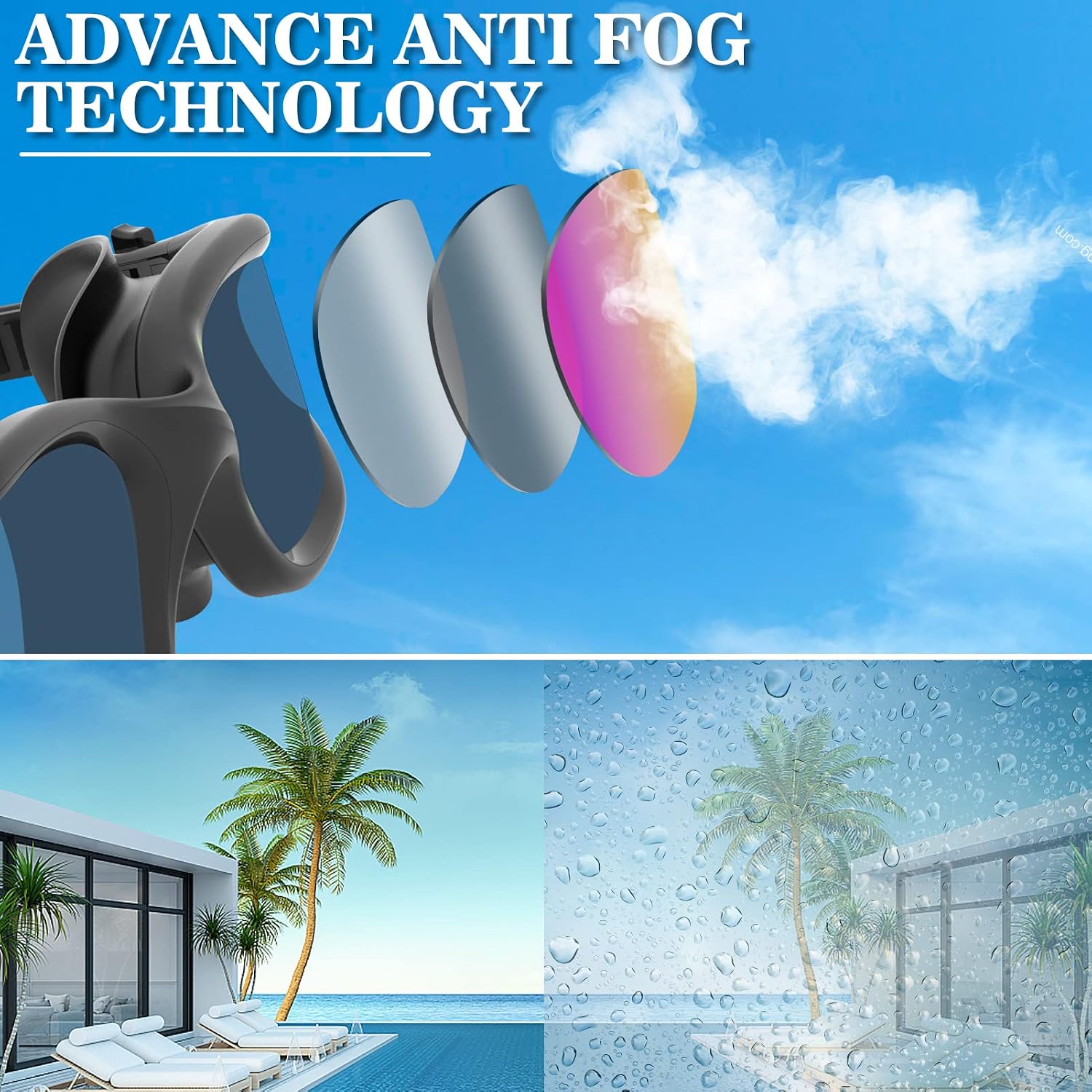 Detalle 2 de WIN.MAX Swimming Goggles with Silicone Frame
