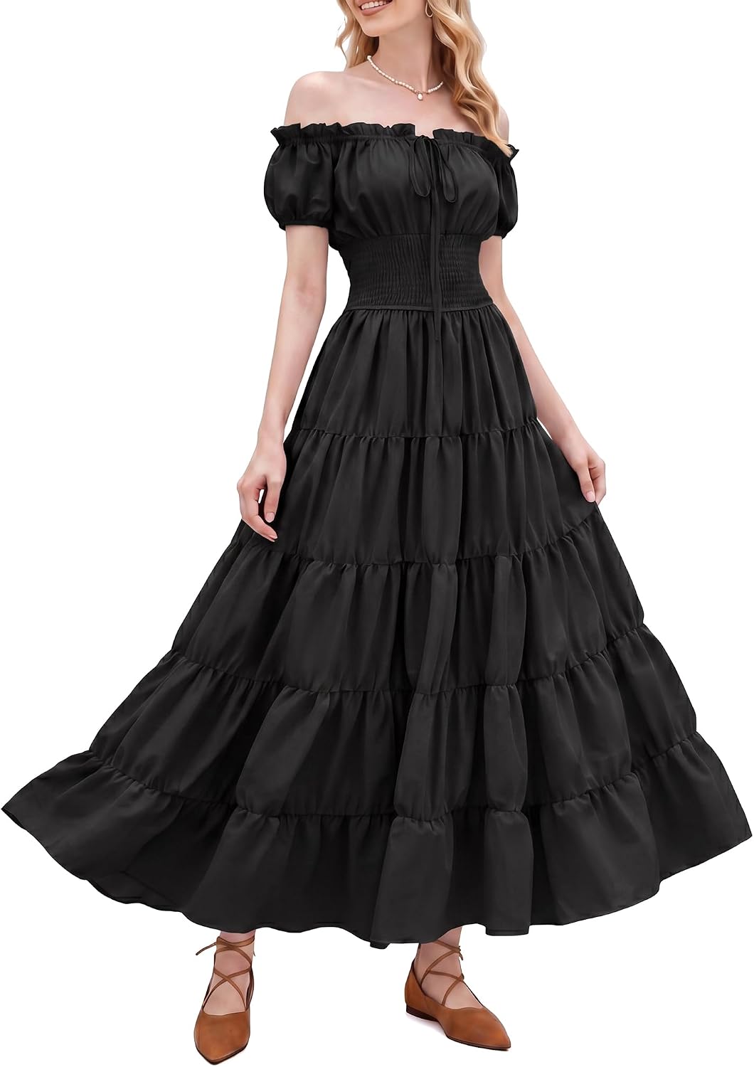 Detalle de Zhitunemi Dress-6531 Renaissance Costume Dress with Full-Length Skirt