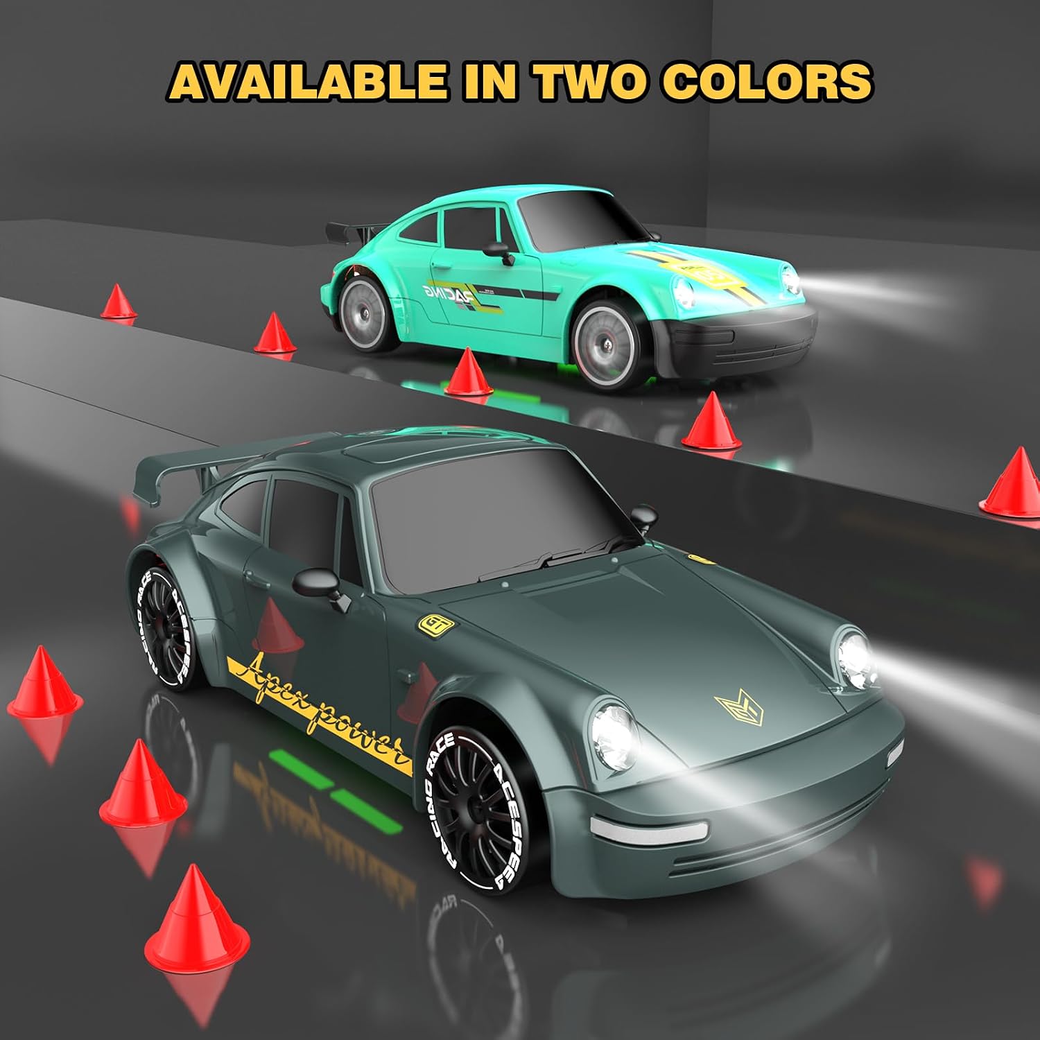 Thumbnail 3 de Remote Control Car RC Drift Car 1:20 4WD with 2.4GHz Radio, 20KM/H, LED Lights, 2 Tire Configurations