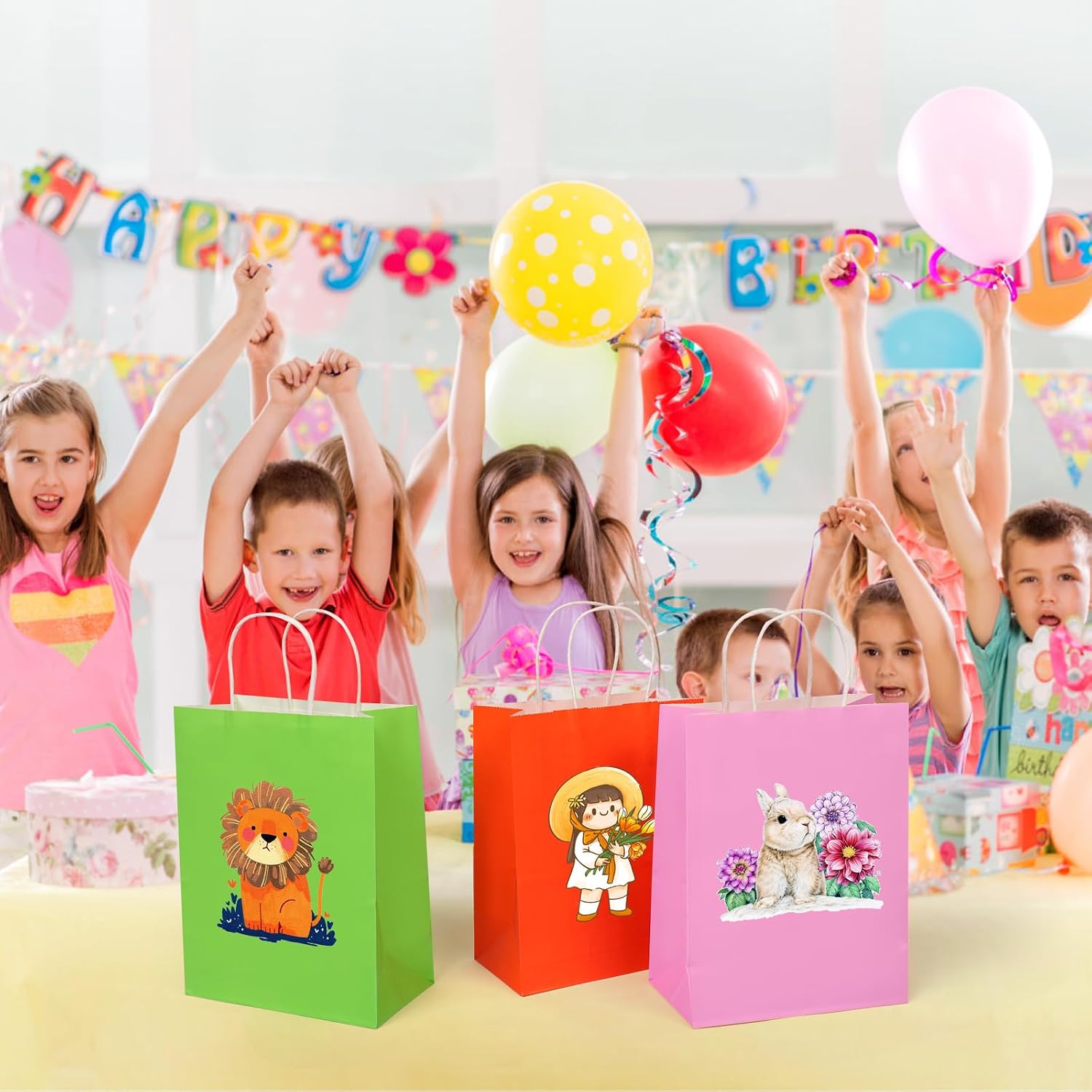 Thumbnail 5 de Medium Kraft Gift Bags with Handles (27x20x12 cm) – 20 Pcs in 10 Colours