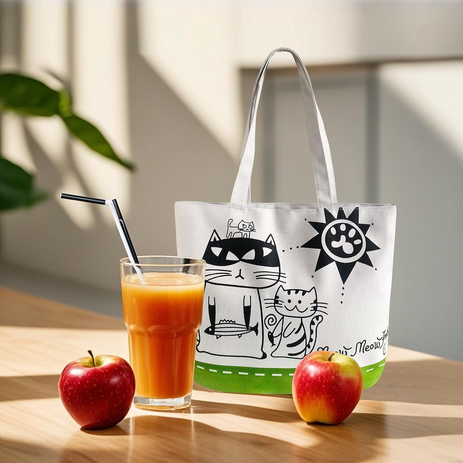 Thumbnail 5 de Canvas Tasche Baumwolle Einkaufstasche 40 x 31 cm