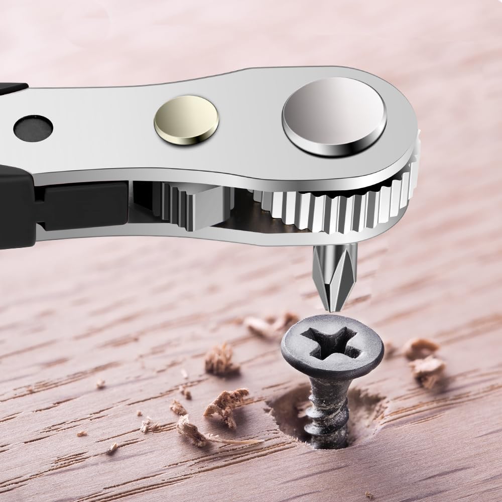 Detalle 2 de OSDUE P2-LSDBLWP260224-FBA – mini wkrętak kątowy z grzechotką 1/4 cala