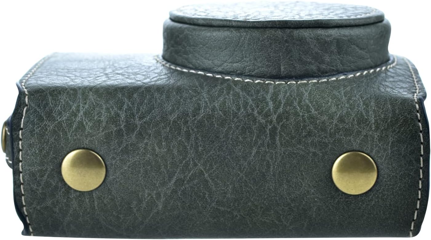 Thumbnail 5 de Rieibi GR IV/GR III/GR IIIx Tasche aus Vintage-VPU-Leder – Kameratasche mit Schultergurt (Grün)