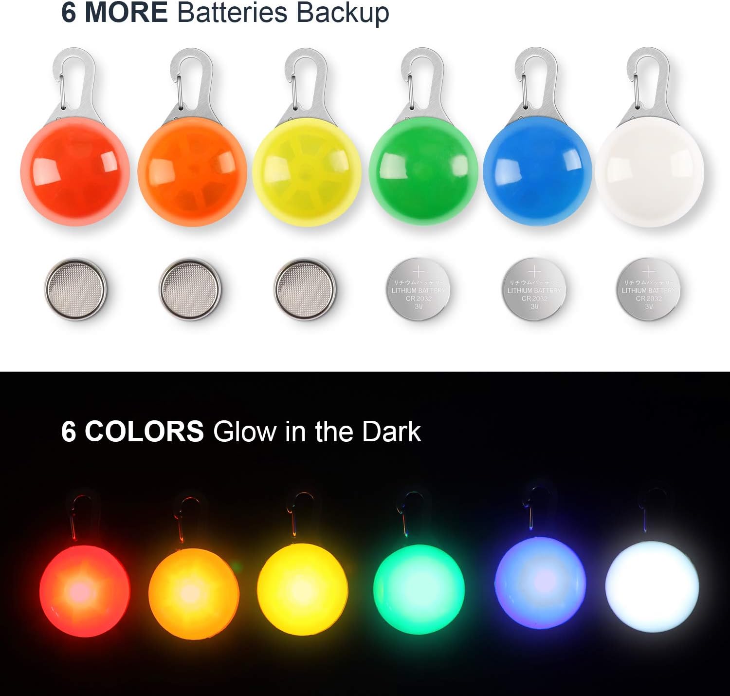 Detalle 2 de MENNYO LED Dog Collar Light 6-pack for Collars