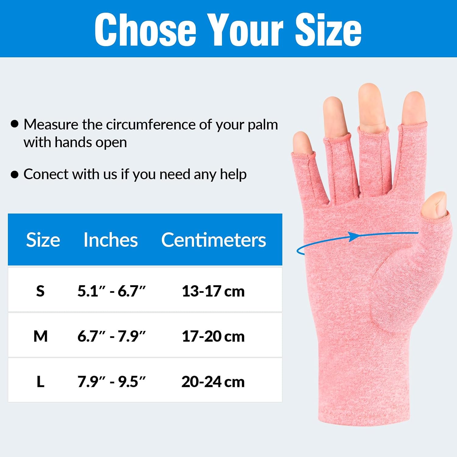Thumbnail 5 de AovYoo Fingerless Compression Gloves S