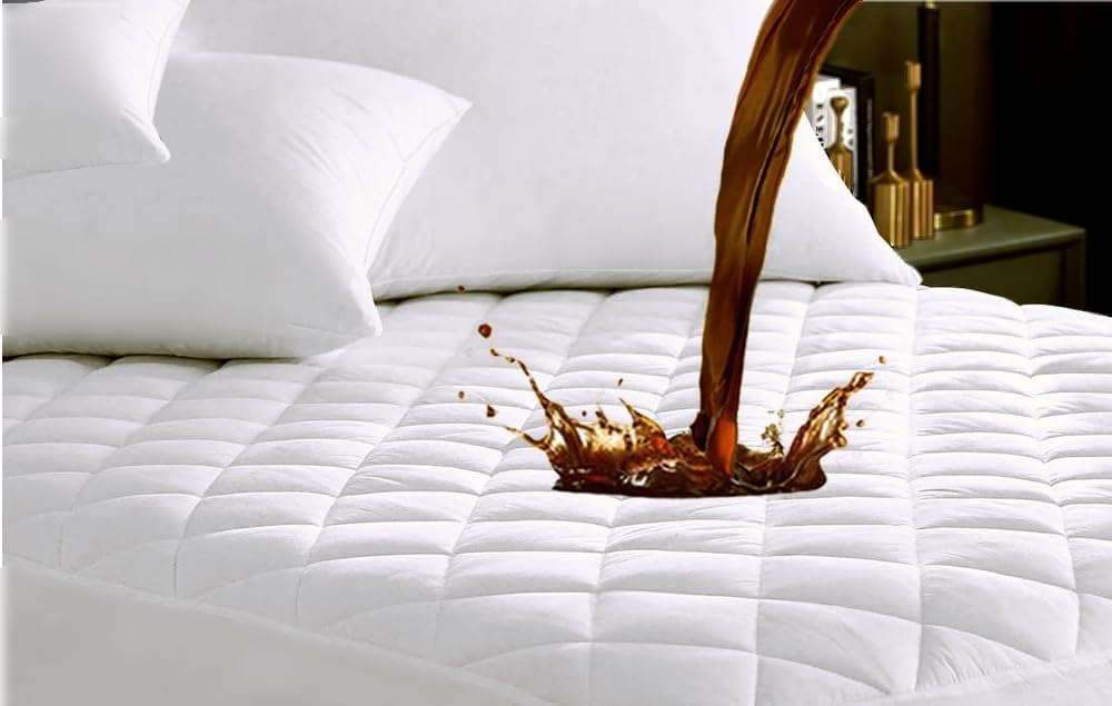 Thumbnail 1 de PLANETOID Quilted Waterproof Mattress Protector King Size with Extra Deep Fit (152 x 200 + 40cm)