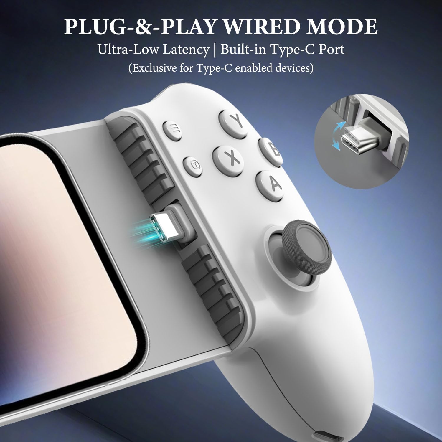 Thumbnail 3 de ATUTEN Phone Game Controller Android: Hybrid Wireless/Wired Gamepad for Android and iPhone