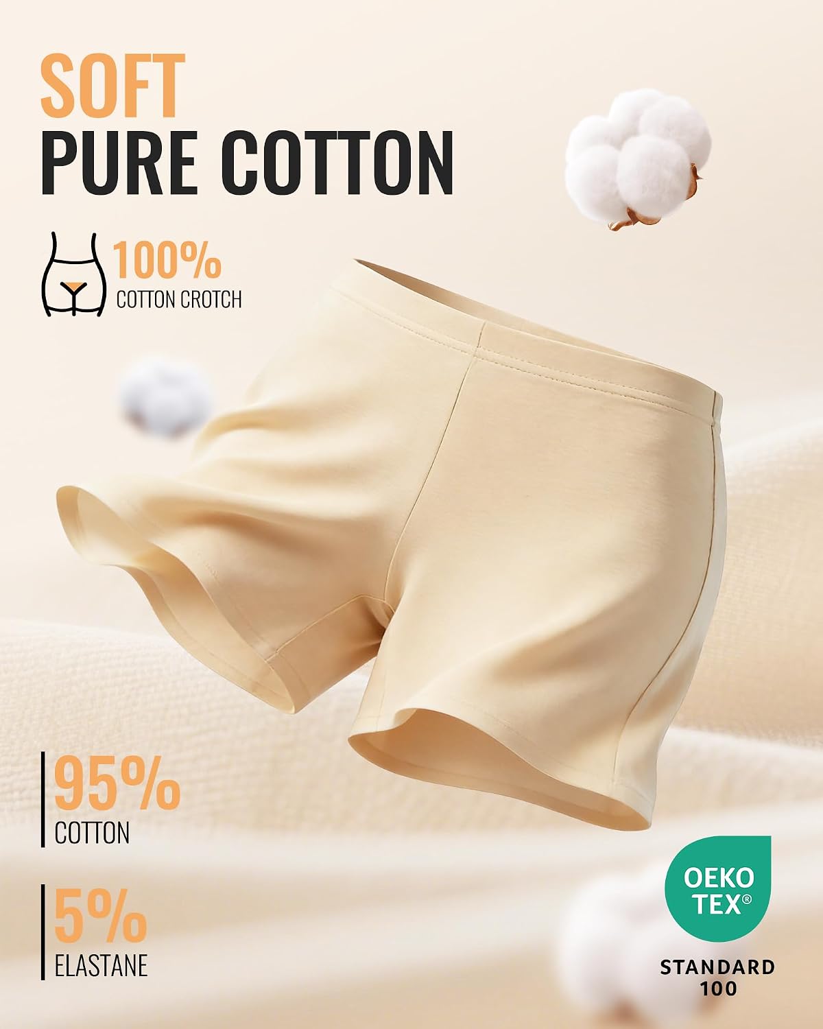 Thumbnail 2 de SIMIYA Women's Boxers Underwear: Breathable Cotton Shorts with Anti-Chafing Comfort