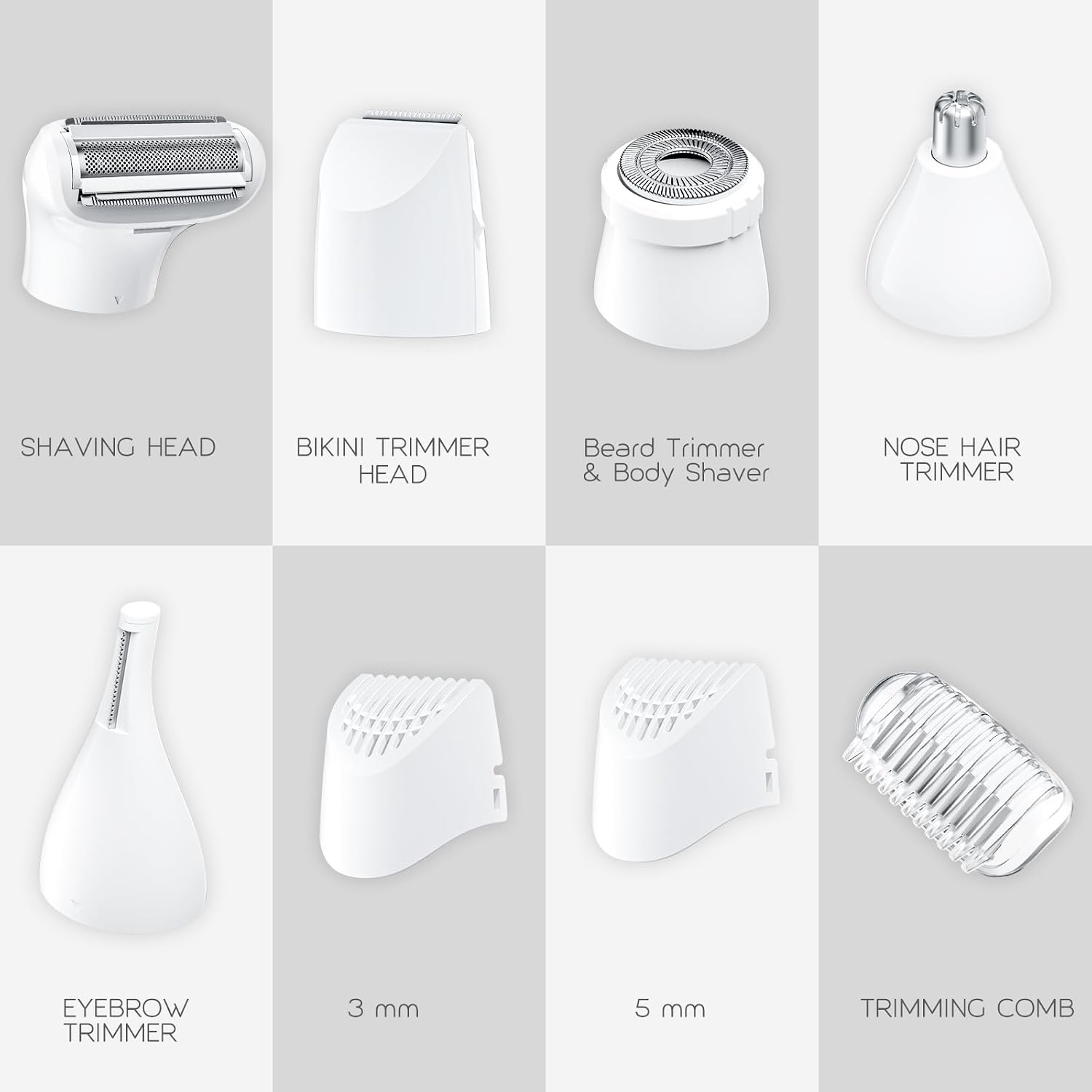 Thumbnail 6 de Lady Shavers for Women: 5-in-1 Bikini Trimmer with LED Display, IPX7 Wet & Dry, USB Charging