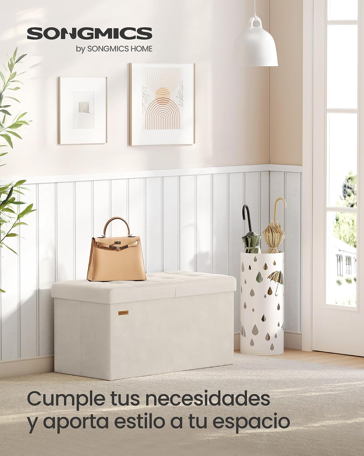 Detalle 1 de Puff Almacenaje SONGMICS 38 cm