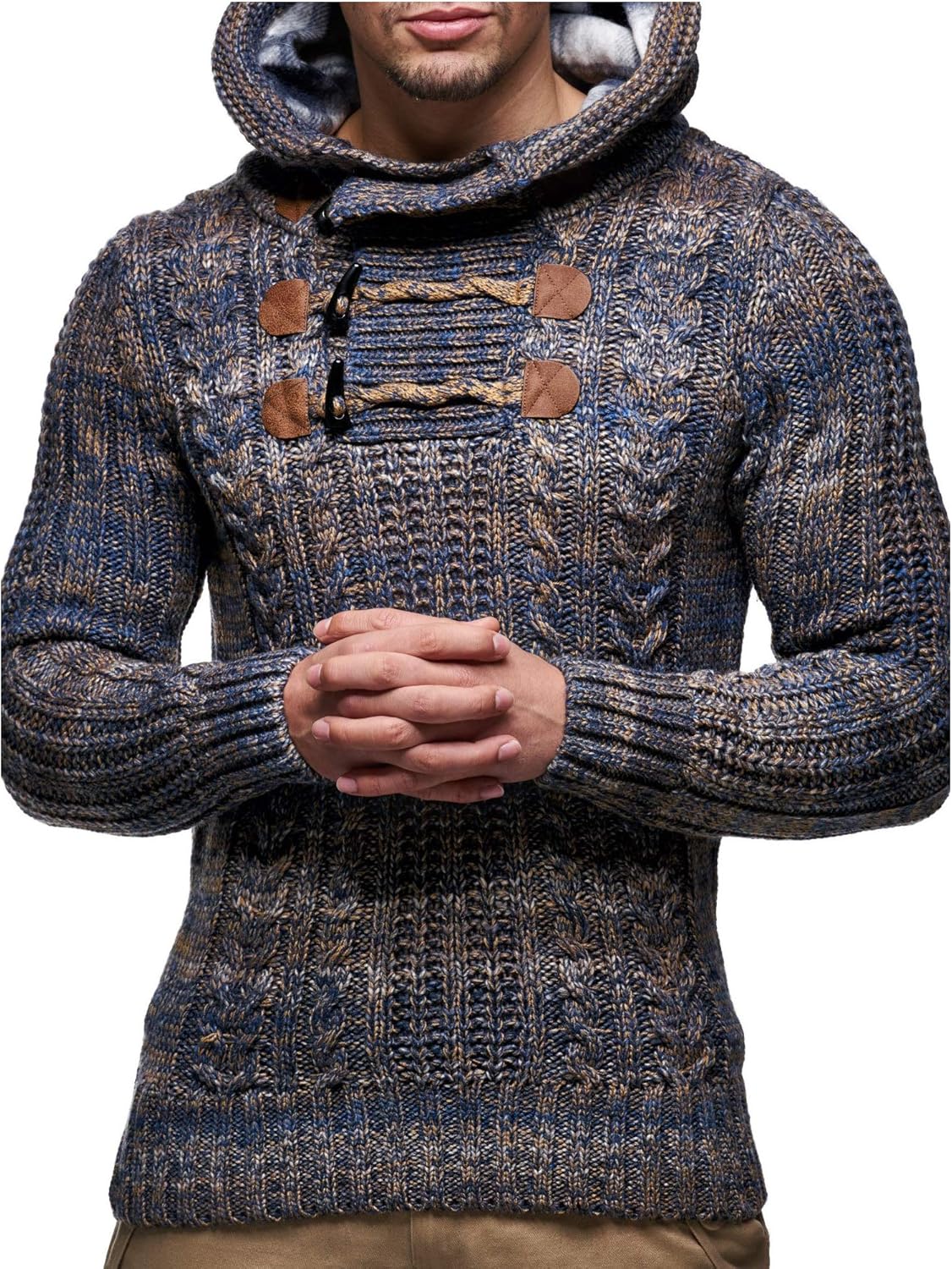 Thumbnail 6 de Leif Nelson LN-6004 maglione con cappuccio in felpa a maglia da uomo: stile casual e comfort quotidiano