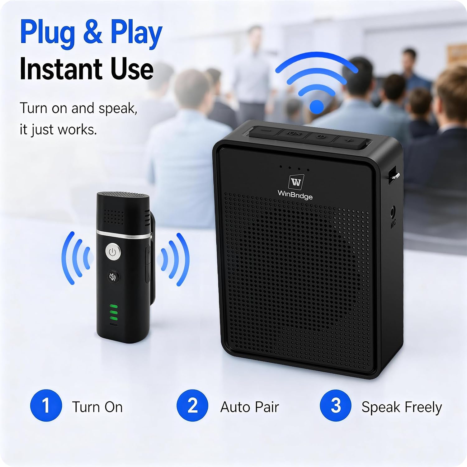 Thumbnail 5 de ResponseBridge B006 15W Portable Voice Amplifier with Wireless Lavalier Mic