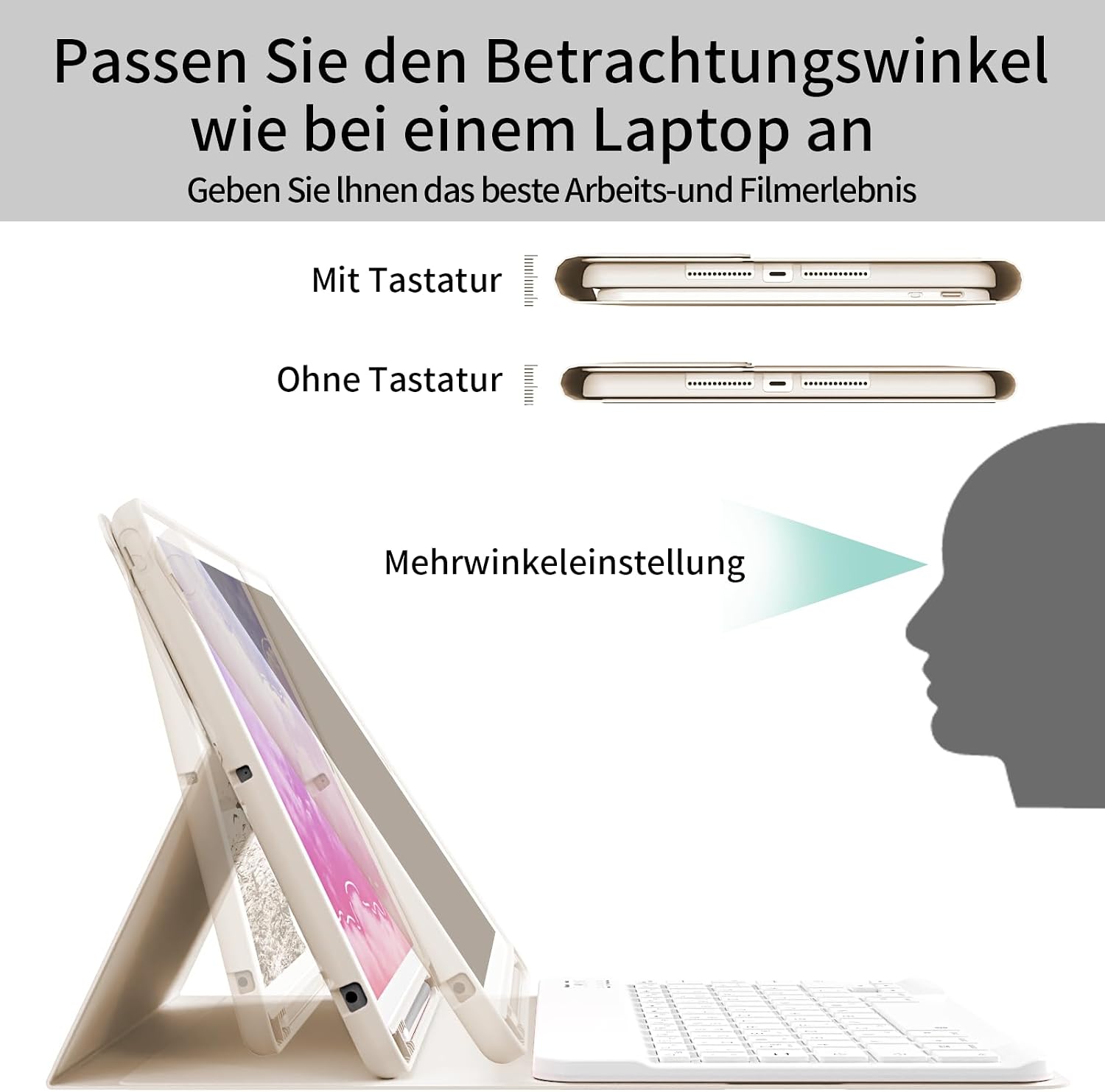 Thumbnail 6 de GKABXY Hülle mit Tastatur 10,2 Zoll