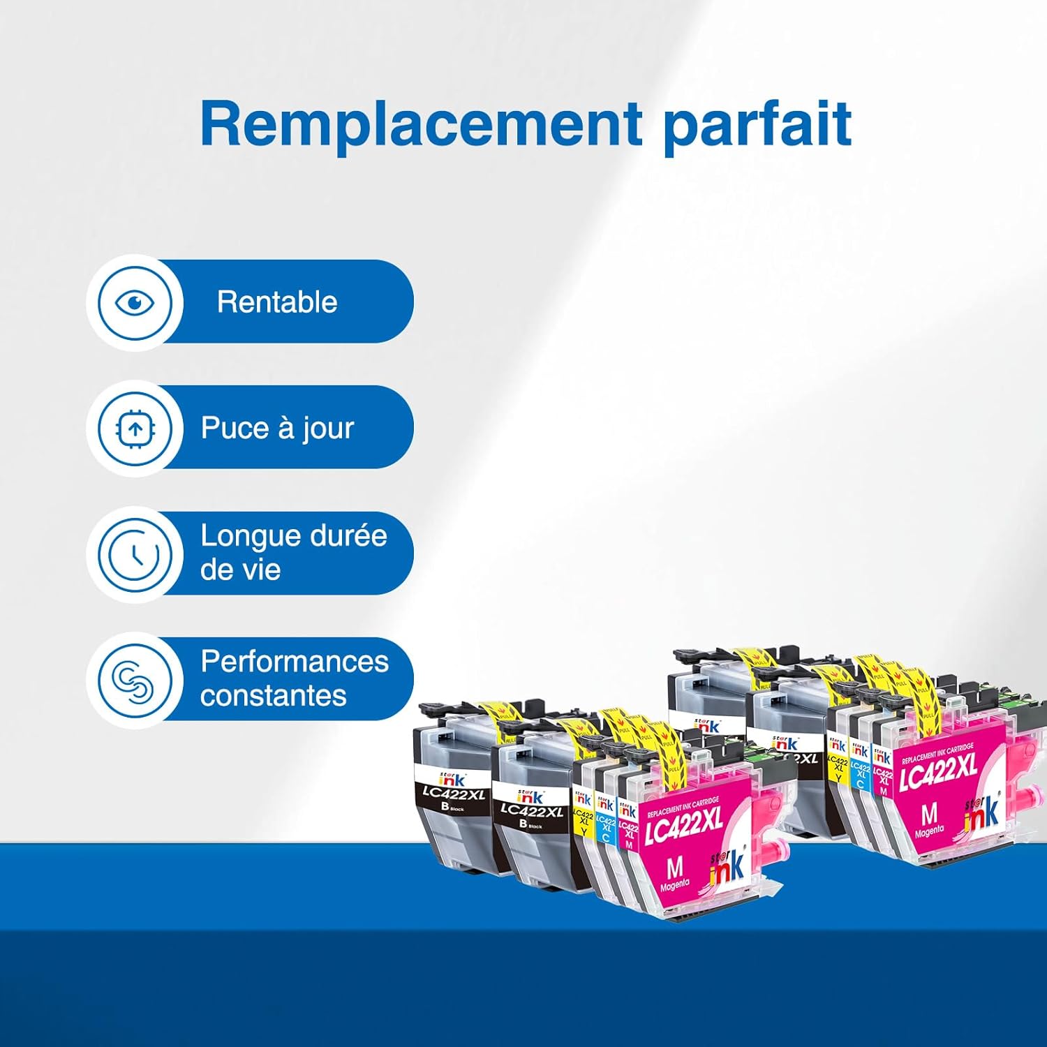 Thumbnail 1 de Starink LC422XL Lot de 10 Cartouches LC422 XL VAL pour Brother (MFC-J5740DW, J6940DW, J5340DW, J5345DW, J6540DW) – haute capacité et fiabilité