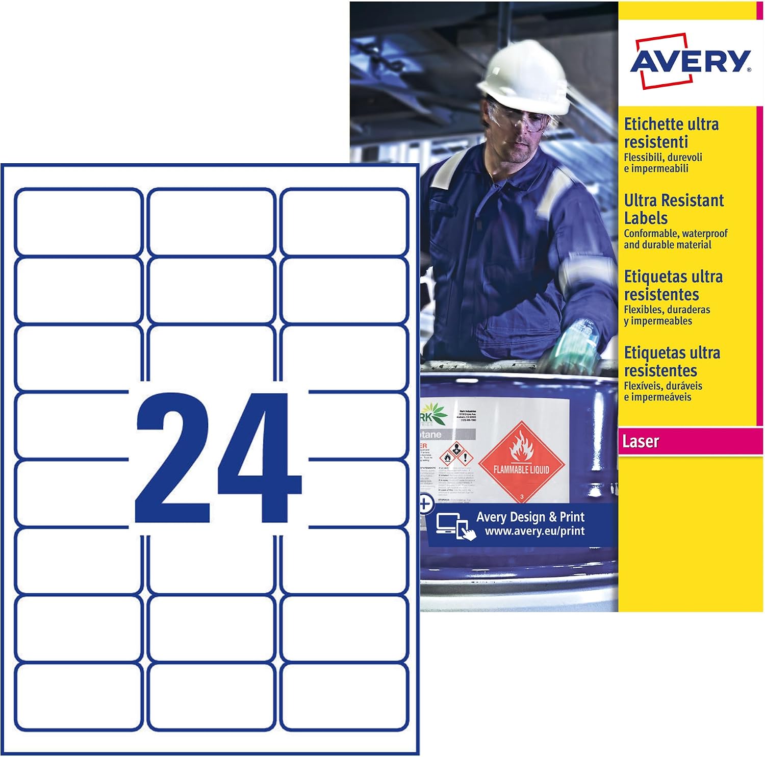 Detalle de Avery Italia L7912-10 etichette 63,5x33,9 mm 🏷
