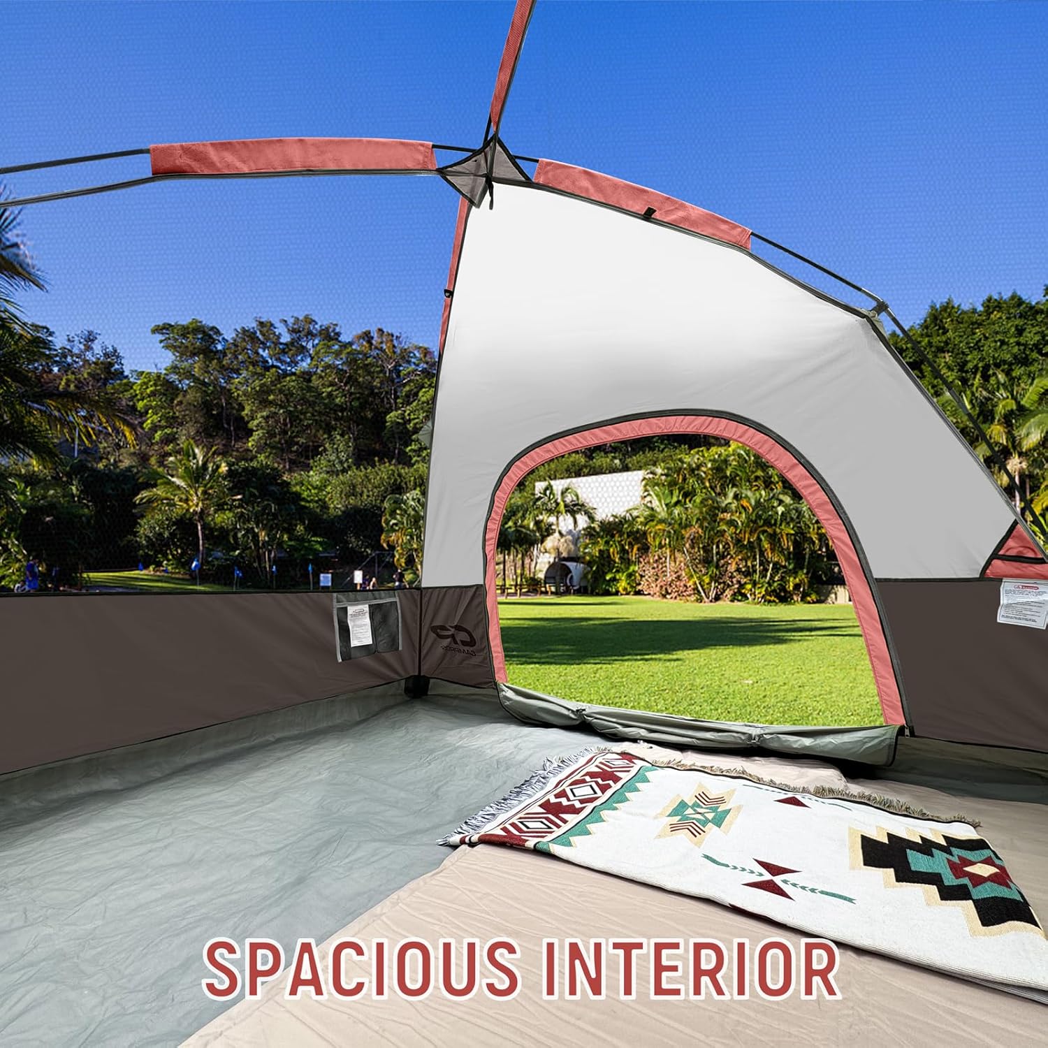 Thumbnail 4 de CAMPROS CP Camping Tent 4 Person: Waterproof, Easy Setup,Large Mesh Windows