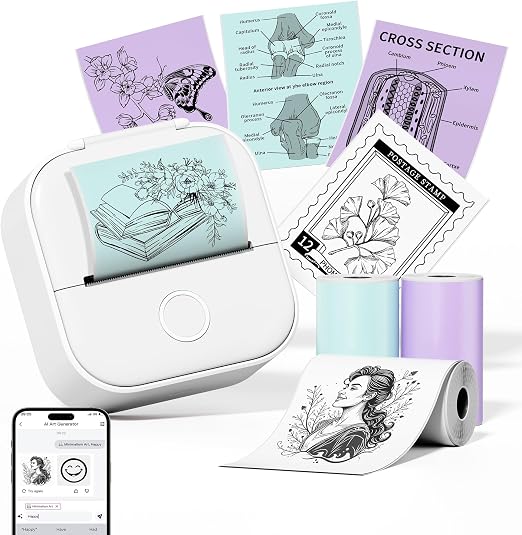 Detalle de Phomemo T02: Impresora Térmica Móvil 🎉 Sin Tinta, Bluetooth