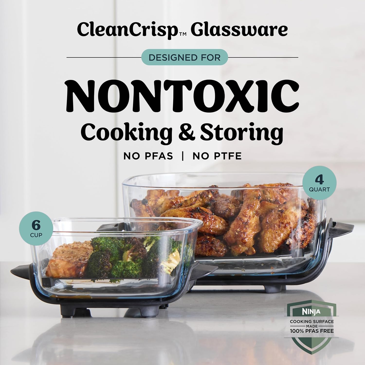 Detalle de Ninja Glass Air Fryer FN101CGY