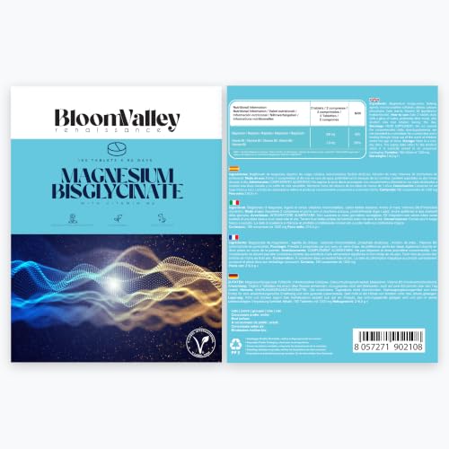 Thumbnail 7 de MAGNÉSIUM BISGLYCINATE 300 mg avec Vitamine B6 – BloomValley, 180 comprimés
