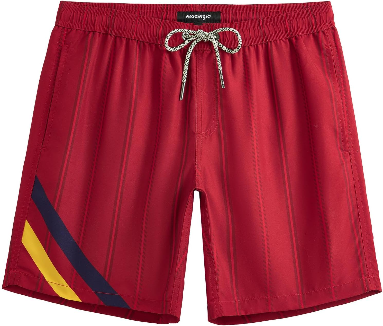 Detalle de maamgic Men's Swim Trunks: Quick-Dry 7-Inch Board Short with Mesh Lining