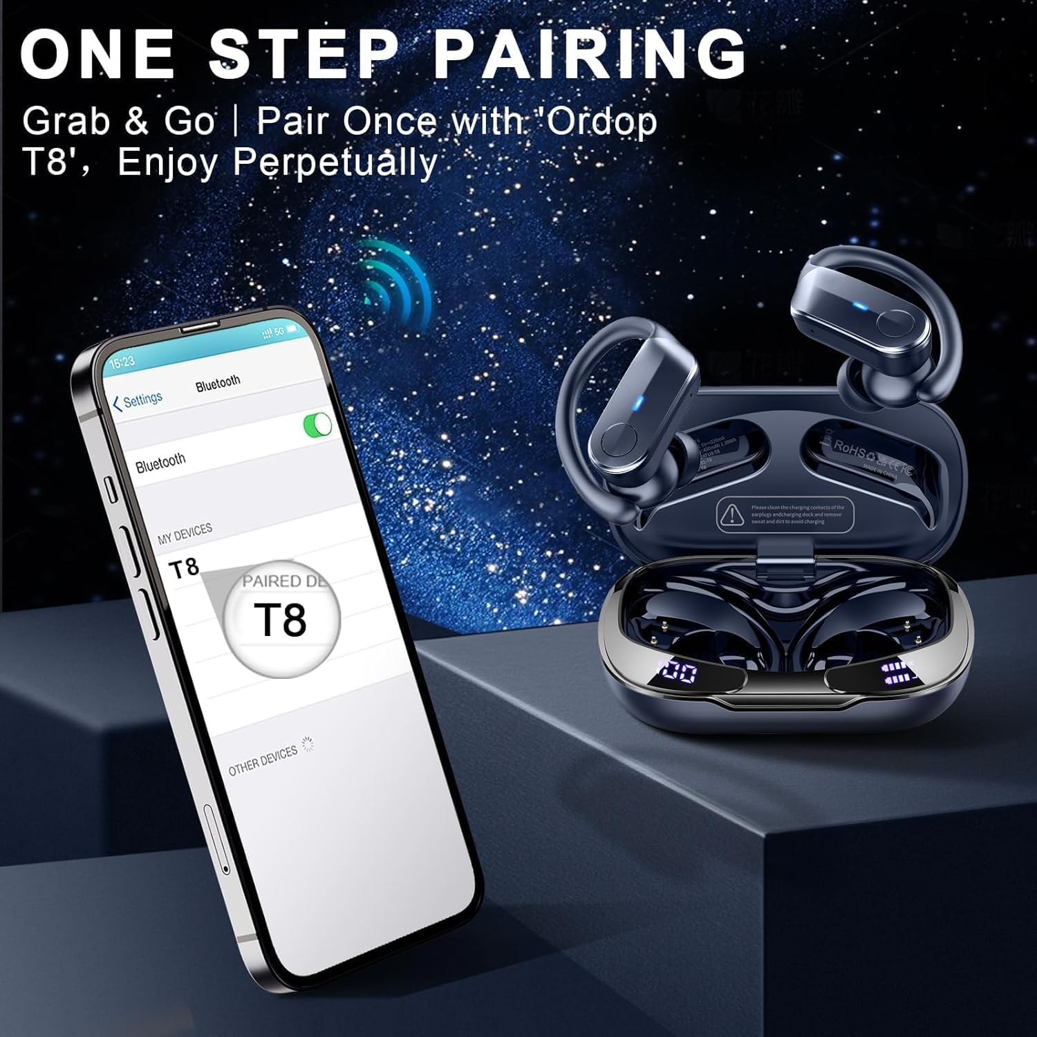 Thumbnail 6 de Wireless Earbuds Sports (2026) with Bluetooth 5.4, IPX8 Waterproof, ENC & Earhooks