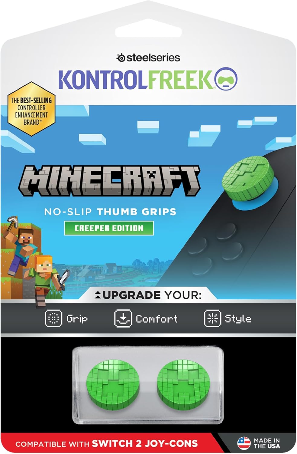Thumbnail 5 de KontrolFreek Minecraft Creeper Edition grips pour manettes Switch (Pro Controller & Joy-Con)
