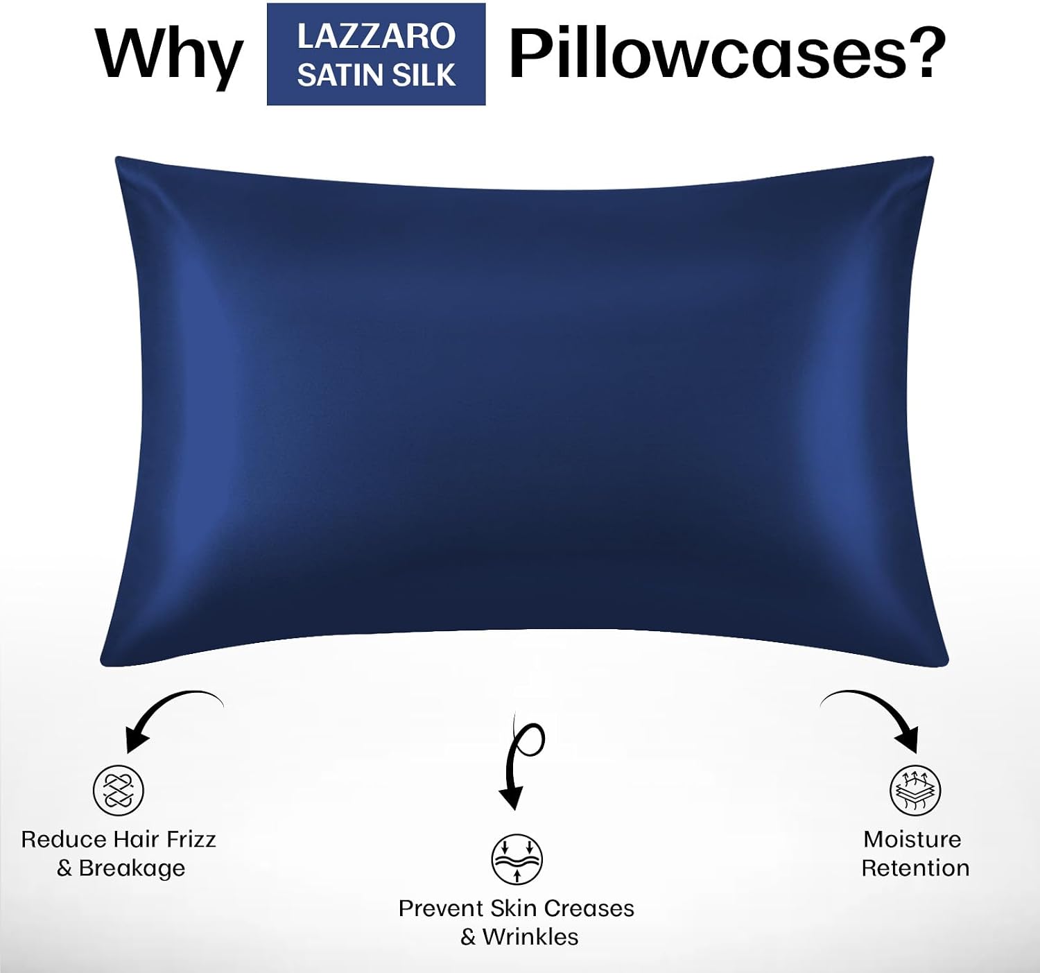 Thumbnail 3 de Lazzaro Satin Silk Pillowcases for Hair and Skin 50 x 75 cm