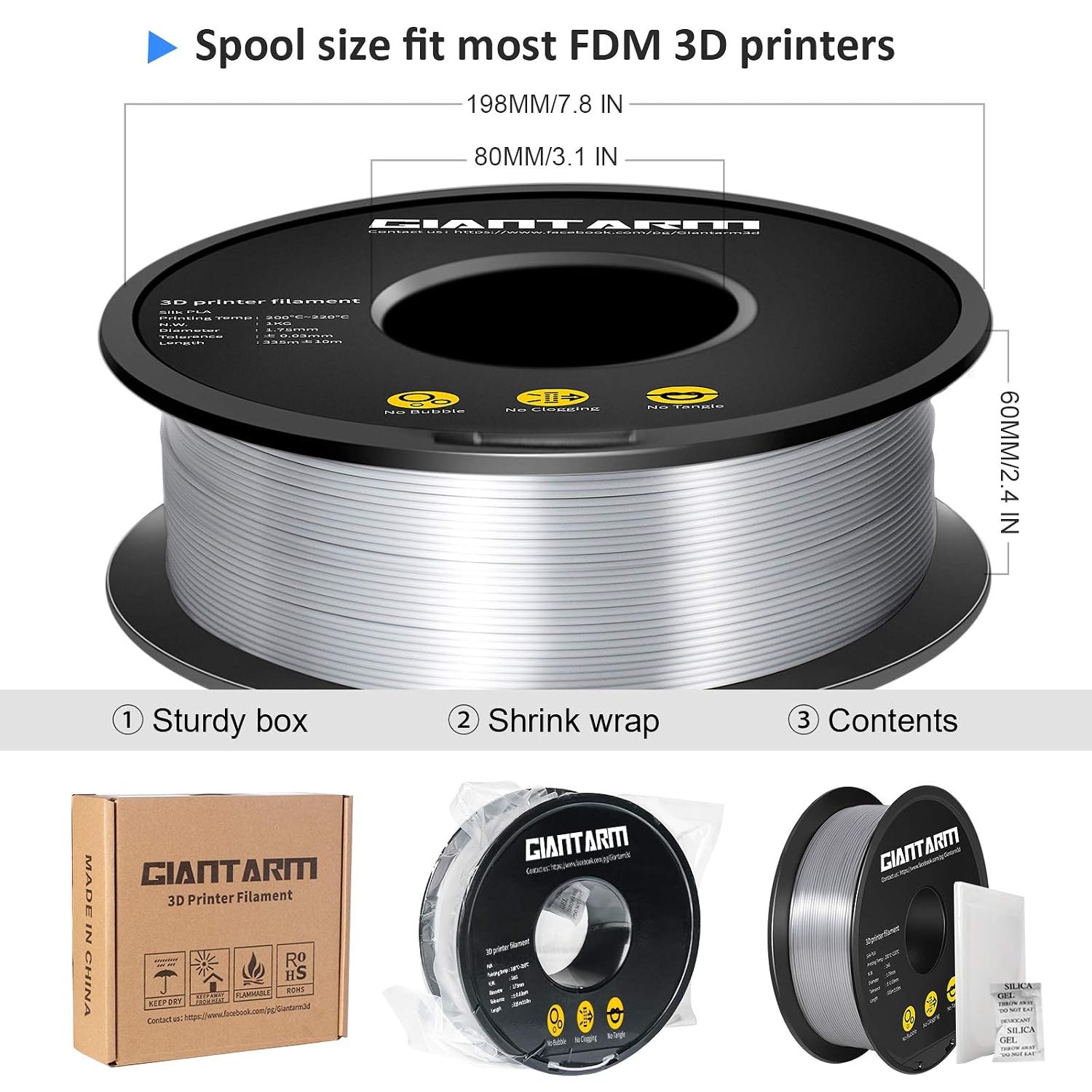 Thumbnail 5 de GIANTARM Silk PLA Filament 1.75mm