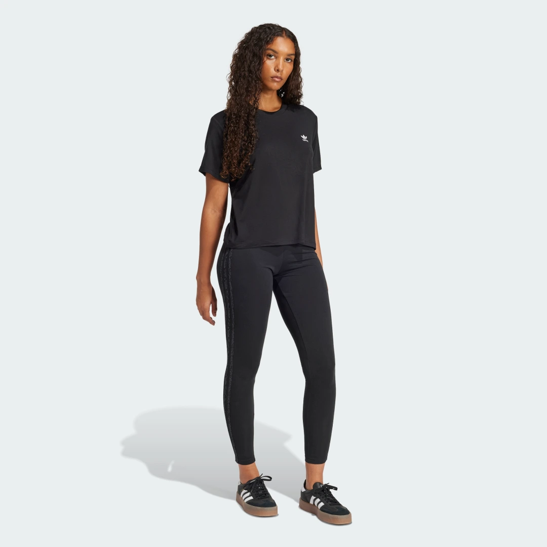 Thumbnail 2 de Camiseta Snakeskin Trefoil de Adidas (Negro) – Estilo casual con el sello Trefoil
